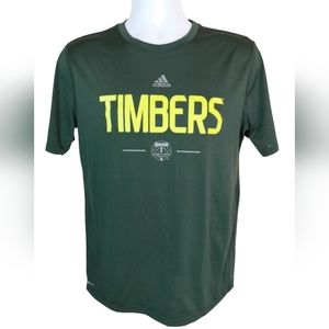 Portland Timbers Adidas Climalite MLS Soccer  Youth T-Shirt Green Size XL 16 Yrs